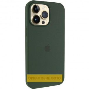 Чехол Silicone Case (AA) Logo with MagSafe для Apple iPhone 16 (6.1") Зеленый / Cyprus Green