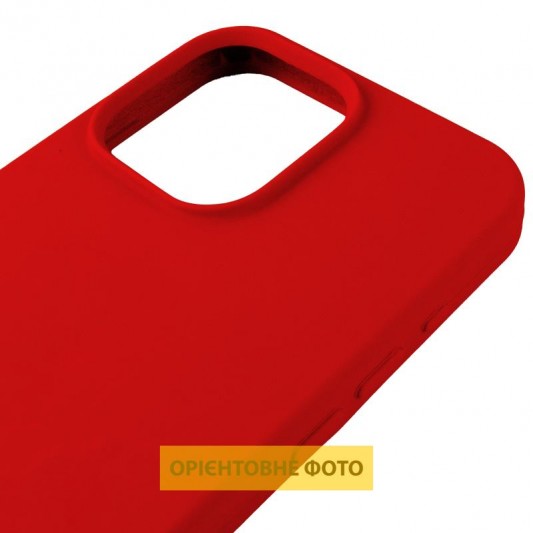 Чохол Silicone Case (AA) Logo with MagSafe для Apple iPhone 16 (6.1") Червоний / Red - зображення 3 