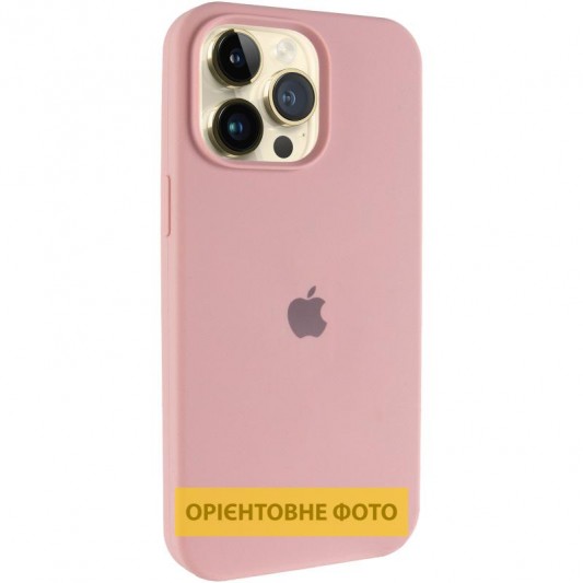 Чохол Silicone Case (AA) Logo with MagSafe для Apple iPhone 16 (6.1") Рожевий / Pink Sand