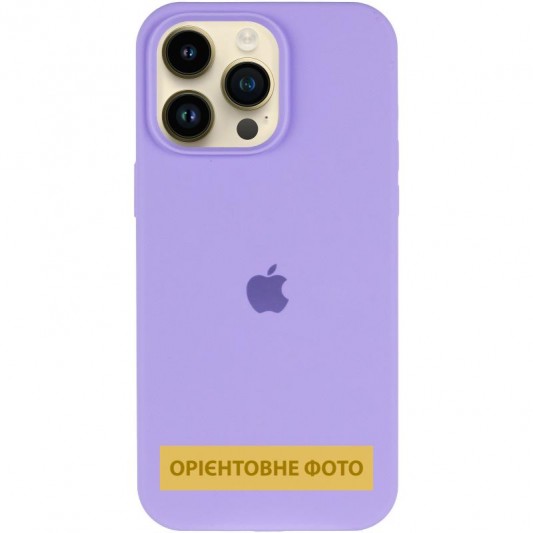 Чохол Silicone Case (AA) Logo with MagSafe для Apple iPhone 16 (6.1") Бузковий / Dasheen - зображення 1 
