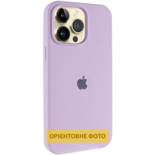 Чохол Silicone Case (AA) Logo with MagSafe для Apple iPhone 16 (6.1") Бузковий / Lilac