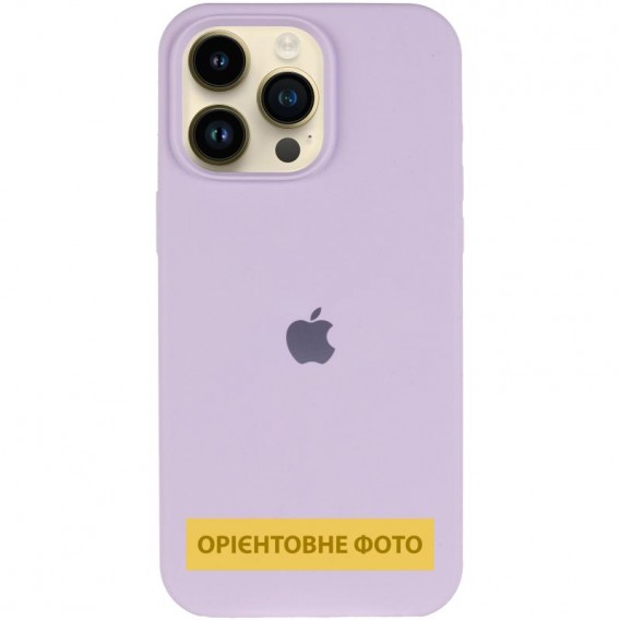 Чохол Silicone Case (AA) Logo with MagSafe для Apple iPhone 16 (6.1") Бузковий / Lilac