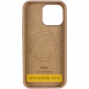 Чохол Silicone Case (AA) Logo with MagSafe для Apple iPhone 16 Pro (6.3") Бежевий / Desert Gold
