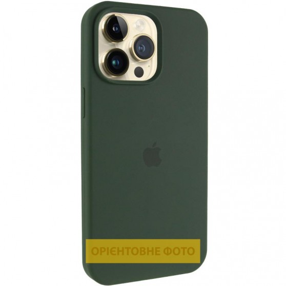 Чехол Silicone Case (AA) Logo with MagSafe для Apple iPhone 16 Pro (6.3") Зеленый / Cyprus Green