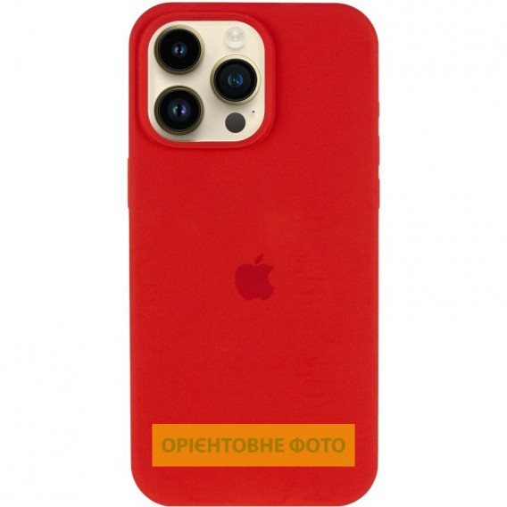 Чохол Silicone Case (AA) Logo with MagSafe для Apple iPhone 16 Pro (6.3") Червоний / Red