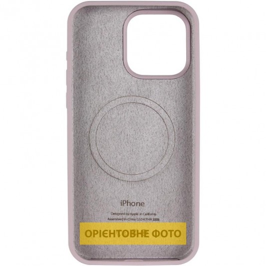 Чохол Silicone Case (AA) Logo with MagSafe для Apple iPhone 16 Pro (6.3") Сірий / Lavender - зображення 2 