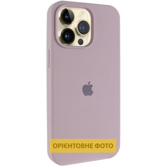 Чохол Silicone Case (AA) Logo with MagSafe для Apple iPhone 16 Pro Max (6.9") Сірий / Lavender