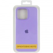 Чохол Silicone Case (AA) Logo with MagSafe для Apple iPhone 16 Pro Max (6.9") Бузковий / Dasheen