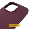 Чохол Silicone Case (AA) Logo with MagSafe для Apple iPhone 16e (6.1") Бордовий / Plum
