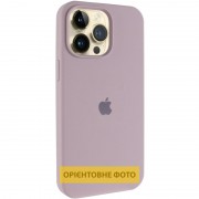 Чохол Silicone Case (AA) Logo with MagSafe для Apple iPhone 16e (6.1") Сірий / Lavender