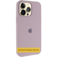Чехол Silicone Case (AA) Logo with MagSafe для Apple iPhone 16e (6.1") Серый / Lavender