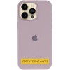 Чохол Silicone Case (AA) Logo with MagSafe для Apple iPhone 16e (6.1") Сірий / Lavender