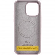 Чохол Silicone Case (AA) Logo with MagSafe для Apple iPhone 16e (6.1") Сірий / Lavender