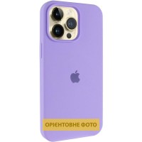 Чехол Silicone Case (AA) Logo with MagSafe для Apple iPhone 16e (6.1") Сиреневый / Dasheen