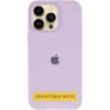 Чохол Silicone Case (AA) Logo with MagSafe для Apple iPhone 16e (6.1") Бузковий / Lilac