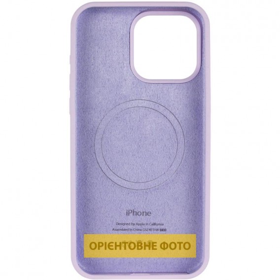 Чехол Silicone Case (AA) Logo with MagSafe для Apple iPhone 16e (6.1") Сиреневый / Lilac