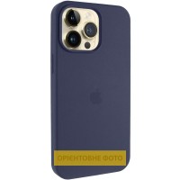 Чехол Silicone Case (AA) Logo with MagSafe для Apple iPhone 16e (6.1") Темно-синий / Midnight blue
