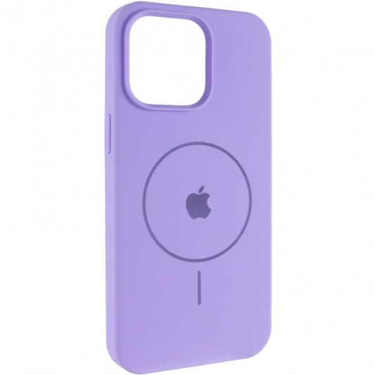 Чохол Silicone Case Full Protective (AA) V2 with MagSafe для Apple iPhone 11 (6.1") Бузковий / Dasheen