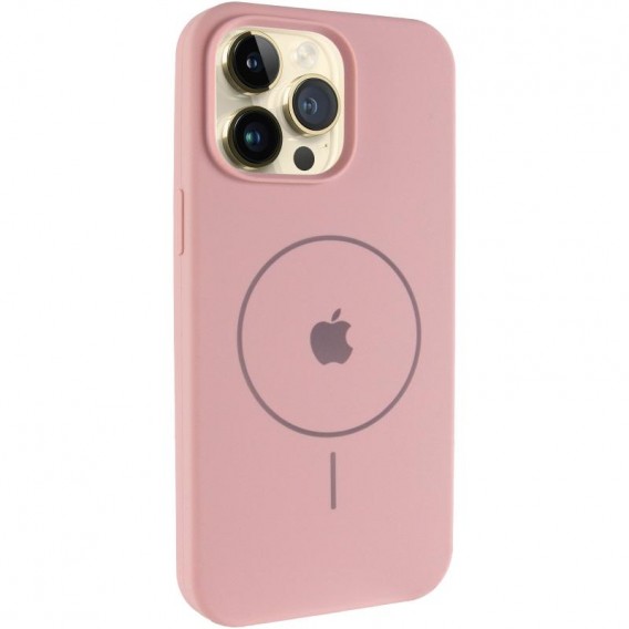 Чохол Silicone Case Full Protective (AA) V2 with MagSafe для Apple iPhone 11 Pro Max (6.5") Рожевий / Pink Sand