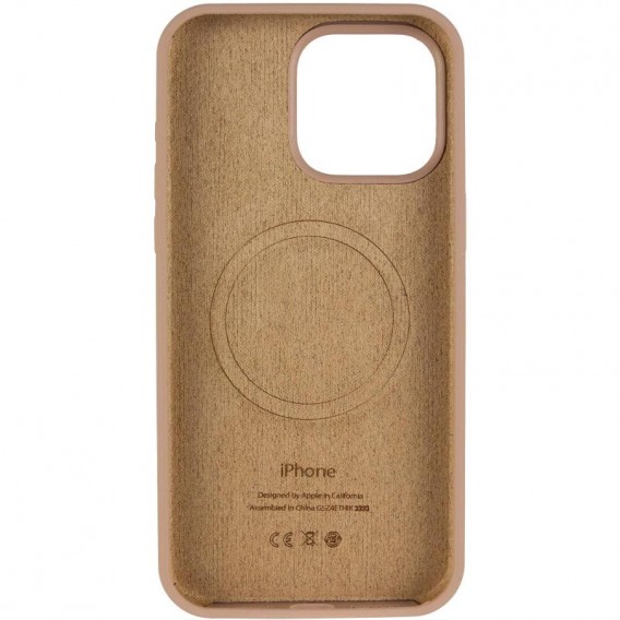 Чохол Silicone Case Full Protective (AA) V2 with MagSafe для Apple iPhone 12 Pro / 12 (6.1") Бежевий / Desert Gold