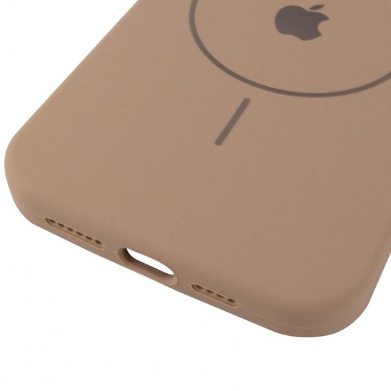 Чохол Silicone Case Full Protective (AA) V2 with MagSafe для Apple iPhone 12 Pro / 12 (6.1") Бежевий / Desert Gold