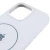 Чехол Silicone Case Full Protective (AA) V2 with MagSafe для Apple iPhone 12 Pro / 12 (6.1") Белый / White
