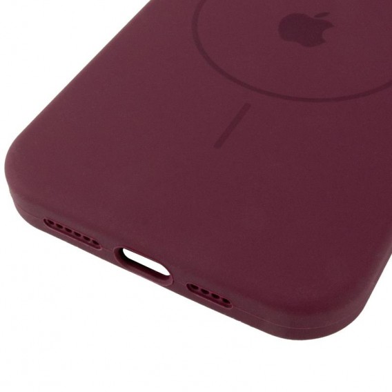 Чохол Silicone Case Full Protective (AA) V2 with MagSafe для Apple iPhone 12 Pro / 12 (6.1") Бордовий / Plum