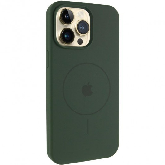 Чохол Silicone Case Full Protective (AA) V2 with MagSafe для Apple iPhone 12 Pro / 12 (6.1") Зелений / Cyprus Green