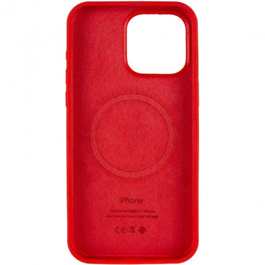 Чохол Silicone Case Full Protective (AA) V2 with MagSafe для Apple iPhone 12 Pro / 12 (6.1") Червоний / Red - зображення 2 