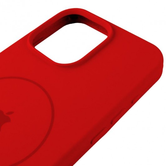 Чохол Silicone Case Full Protective (AA) V2 with MagSafe для Apple iPhone 12 Pro / 12 (6.1") Червоний / Red - зображення 3 
