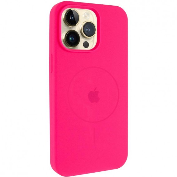 Чохол Silicone Case Full Protective (AA) V2 with MagSafe для Apple iPhone 12 Pro / 12 (6.1") Рожевий / Barbie pink