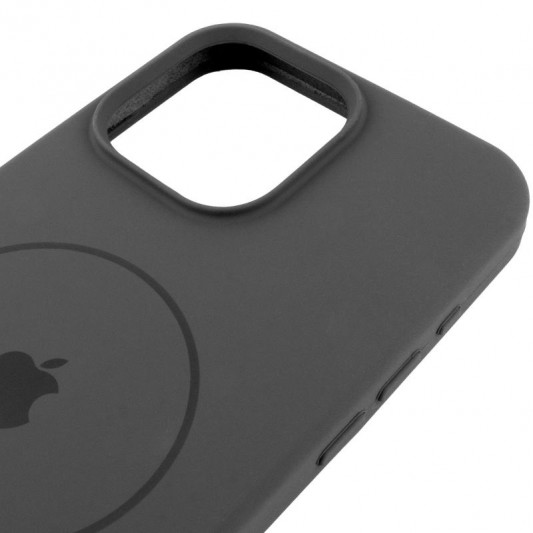 Чохол Silicone Case Full Protective (AA) V2 with MagSafe для Apple iPhone 12 Pro / 12 (6.1") Сірий / Dark Gray - зображення 3 