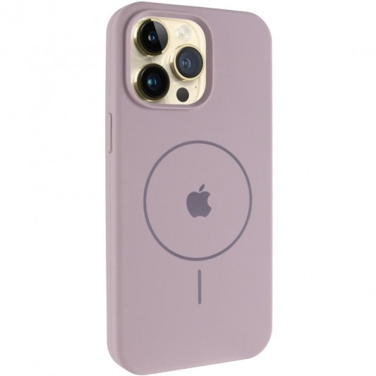 Чохол Silicone Case Full Protective (AA) V2 with MagSafe для Apple iPhone 12 Pro / 12 (6.1") Сірий / Lavender
