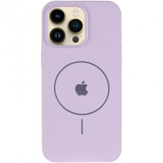 Чохол Silicone Case Full Protective (AA) V2 with MagSafe для Apple iPhone 12 Pro / 12 (6.1") Бузковий / Lilac - зображення 1 
