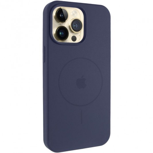 Чохол Silicone Case Full Protective (AA) V2 with MagSafe для Apple iPhone 12 Pro Max (6.7") Темно-синій / Midnight blue