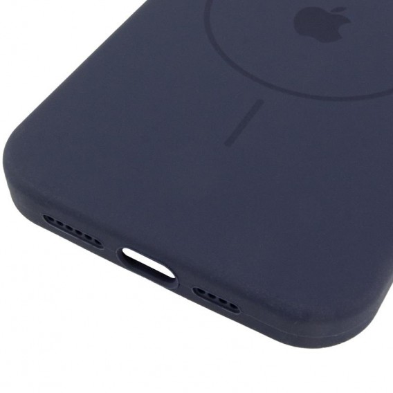 Чохол Silicone Case Full Protective (AA) V2 with MagSafe для Apple iPhone 12 Pro Max (6.7") Темно-синій / Midnight blue