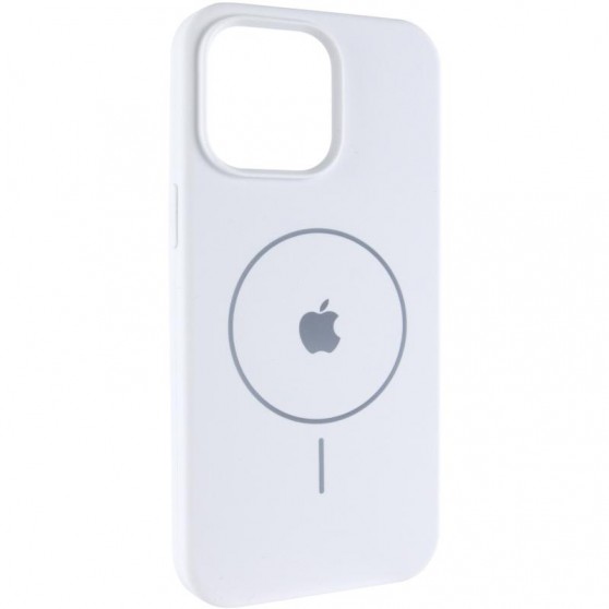 Чохол Silicone Case Full Protective (AA) V2 with MagSafe для Apple iPhone 13 (6.1") Білий / White