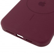 Чохол Silicone Case Full Protective (AA) V2 with MagSafe для Apple iPhone 13 (6.1") Бордовий / Plum