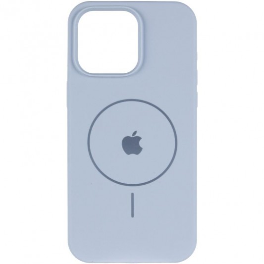 Чохол Silicone Case Full Protective (AA) V2 with MagSafe для Apple iPhone 13 (6.1") Блакитний / Lilac Blue - зображення 1 