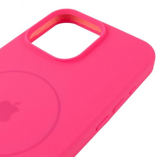 Чохол Silicone Case Full Protective (AA) V2 with MagSafe для Apple iPhone 13 (6.1") Рожевий / Barbie pink - зображення 3 