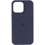 Чохол Silicone Case Full Protective (AA) V2 with MagSafe для Apple iPhone 13 (6.1") Темно-синій / Midnight blue