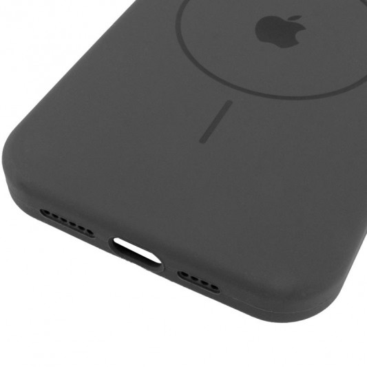 Чохол Silicone Case Full Protective (AA) V2 with MagSafe для Apple iPhone 13 Pro (6.1") Сірий / Dark Gray - зображення 4 