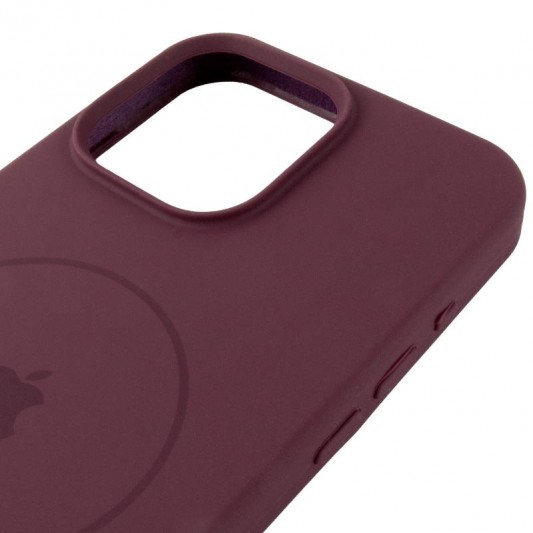 Чохол Silicone Case Full Protective (AA) V2 with MagSafe для Apple iPhone 13 Pro Max (6.7") Бордовий / Plum - зображення 3 