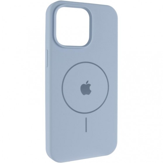 Чохол Silicone Case Full Protective (AA) V2 with MagSafe для Apple iPhone 14 (6.1") Блакитний / Lilac Blue