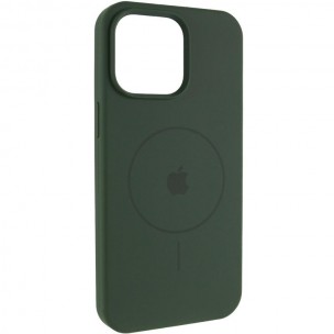 Чехол Silicone Case Full Protective (AA) V2 with MagSafe для Apple iPhone 14 (6.1") Зеленый / Cyprus Green