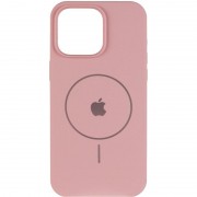 Чохол Silicone Case Full Protective (AA) V2 with MagSafe для Apple iPhone 14 (6.1") Рожевий / Pink Sand
