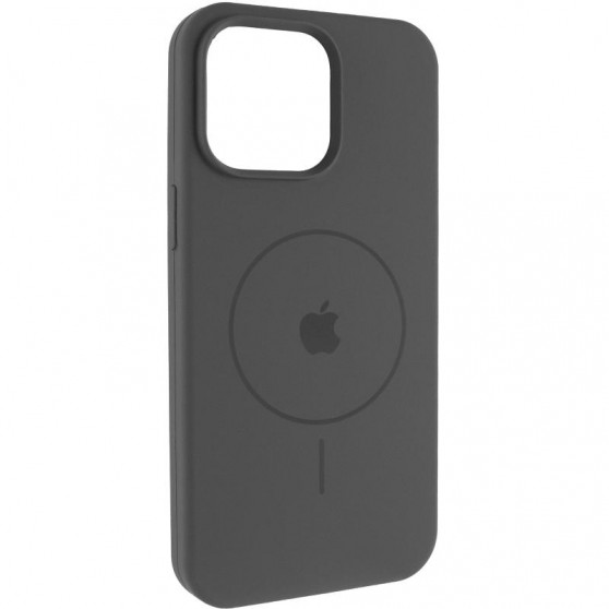 Чохол Silicone Case Full Protective (AA) V2 with MagSafe для Apple iPhone 14 (6.1") Сірий / Dark Gray