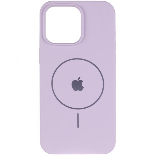 Чохол Silicone Case Full Protective (AA) V2 with MagSafe для Apple iPhone 14 (6.1") Бузковий / Lilac - зображення 1 