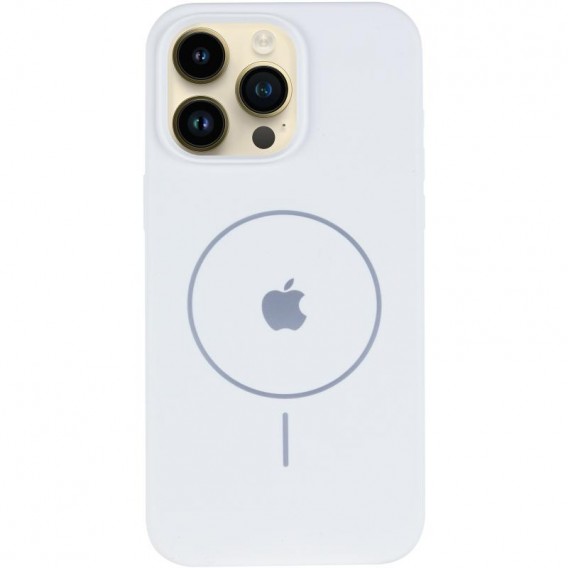Чохол Silicone Case Full Protective (AA) V2 with MagSafe для Apple iPhone 14 Pro (6.1") Білий / White