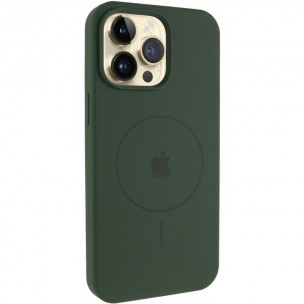 Чохол Silicone Case Full Protective (AA) V2 with MagSafe для Apple iPhone 14 Pro (6.1") Зелений / Cyprus Green